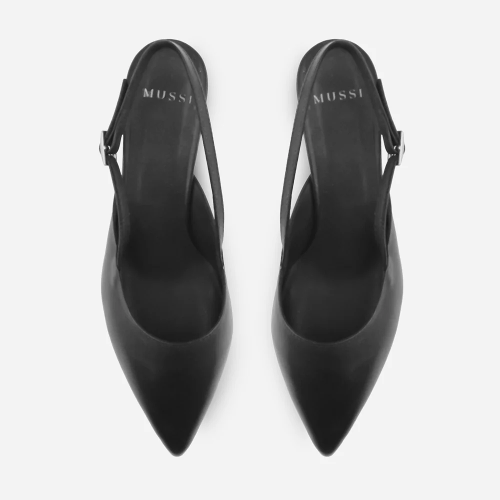 Tacones zahara de cuero para mujer - Negro - Image 4