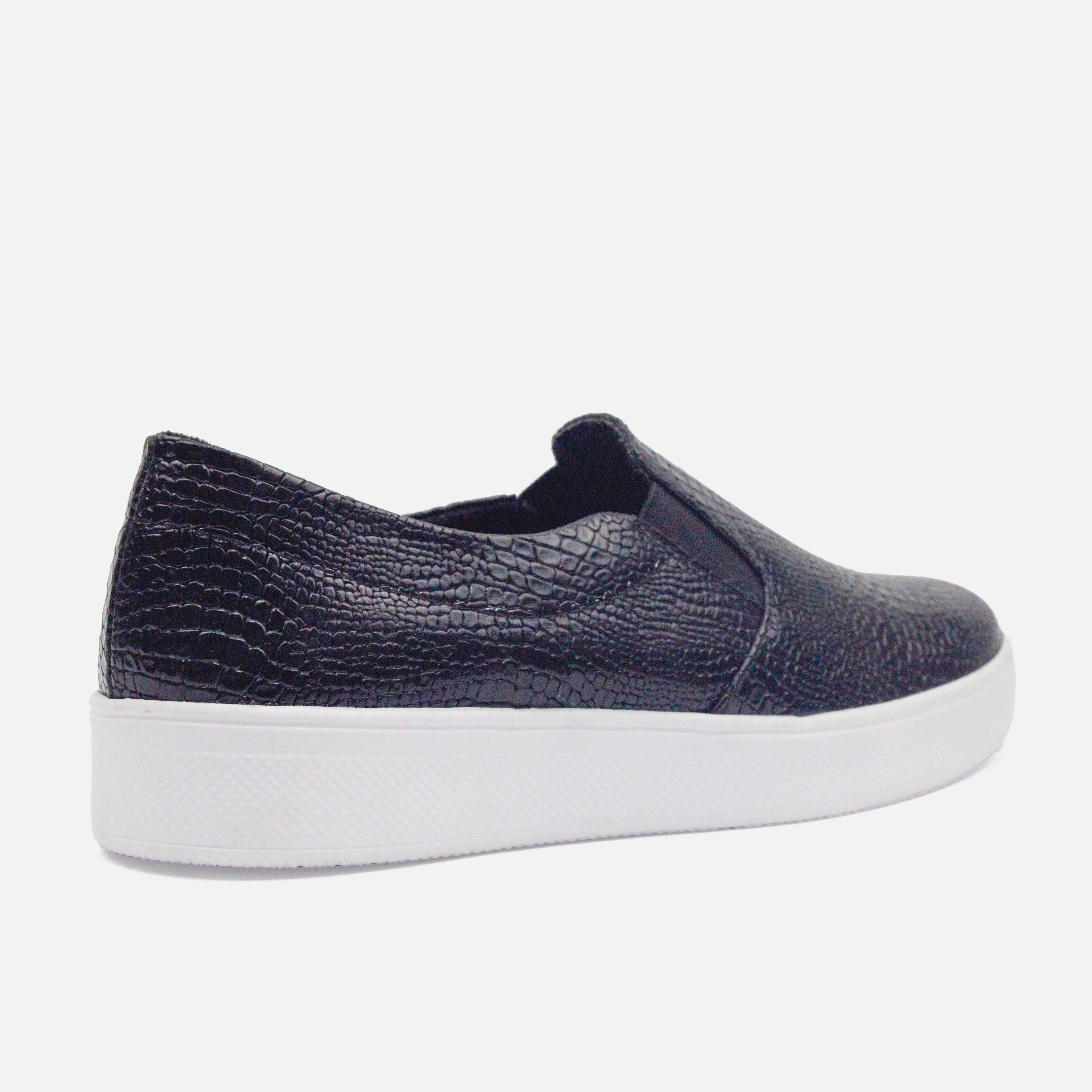 Tenis nova de cuero para mujer - Negro - Image 3