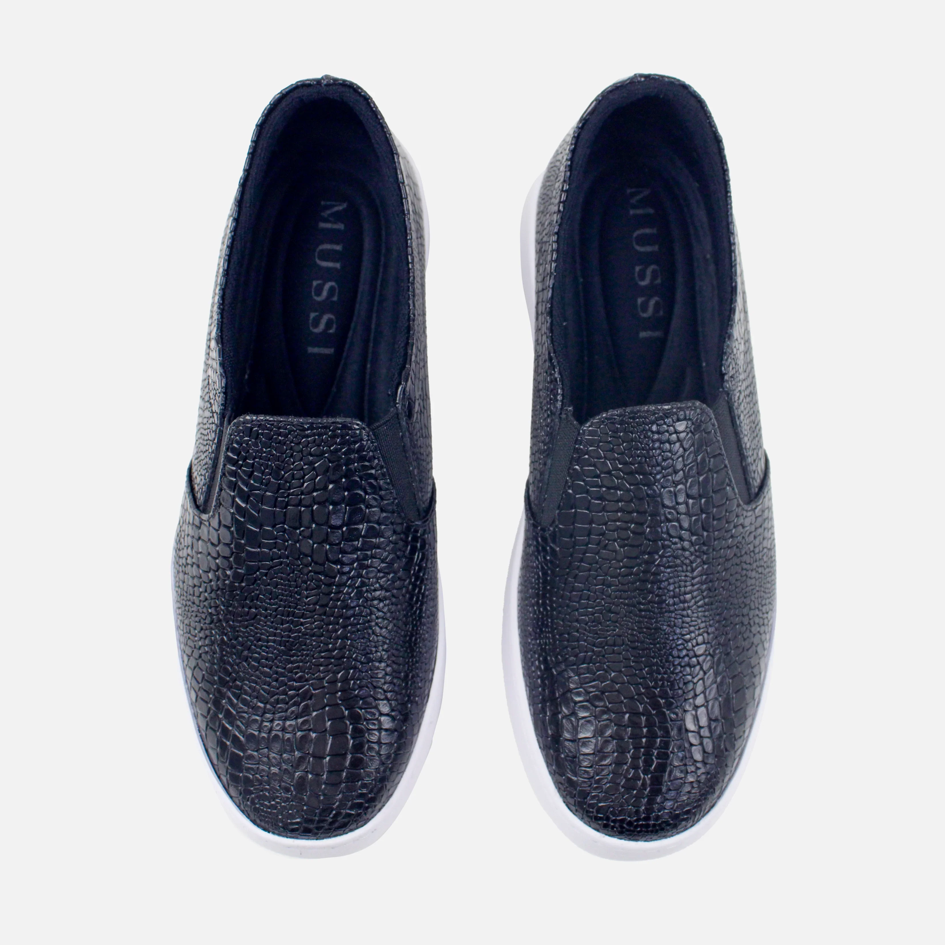 Tenis nova de cuero para mujer - Negro - Image 4