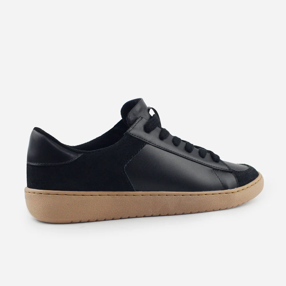 Tenis Sneakers electro de cuero carnaza para mujer - Negro - Image 3